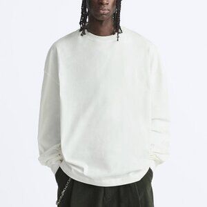 ZARA EMBROIDERED TEXT T-SHIRT